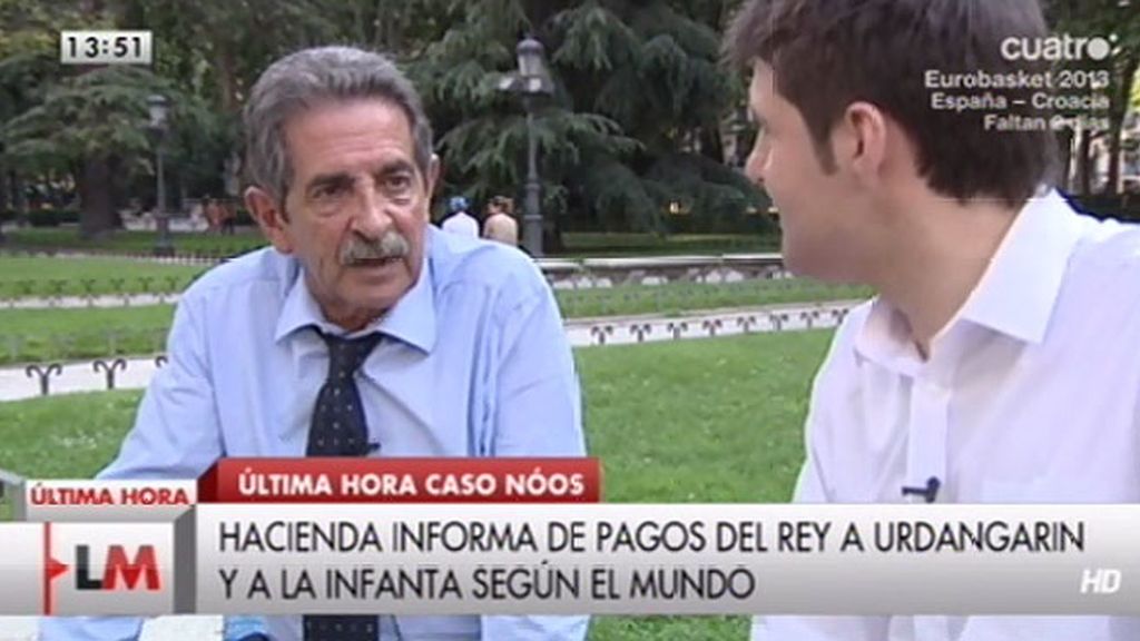 Miguel Ángel Revilla: “Nunca ha habido mayor riesgo de desmembración de España que ahora”
