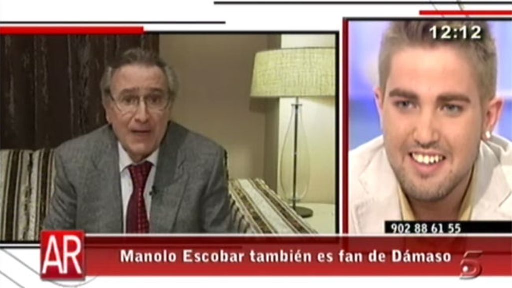 Manolo Escobar, fan de Dámaso