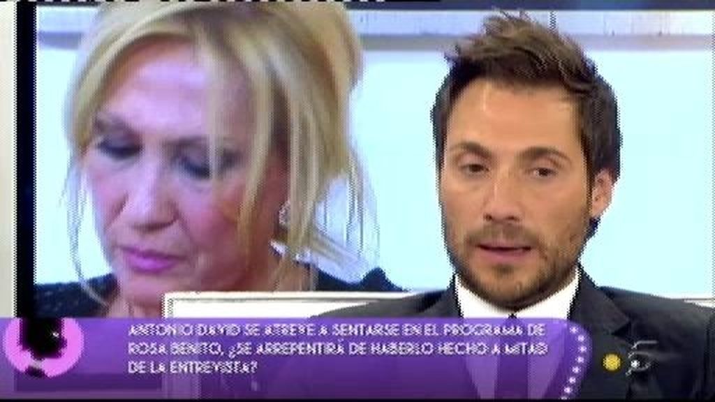 Antonio David:"No me he aprovechado de Rocío Carrasco para intentar ganar Acorralados"