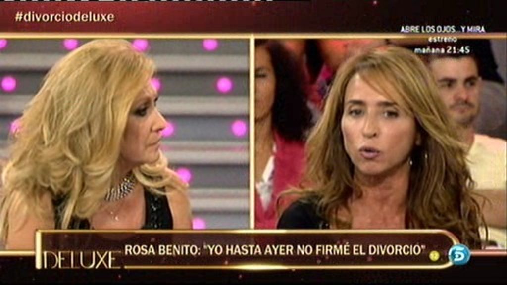 Rosa Benito: "Hasta ayer no firmé el divorcio"