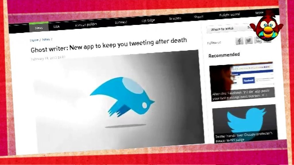‘El pájaro de la tele’ (26.02.13): Nace una APP que tuiteará por ti tras tu muerte