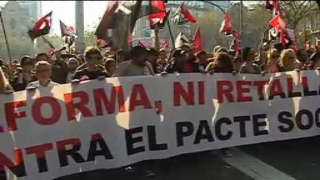 Masiva manifestación en Barcelona