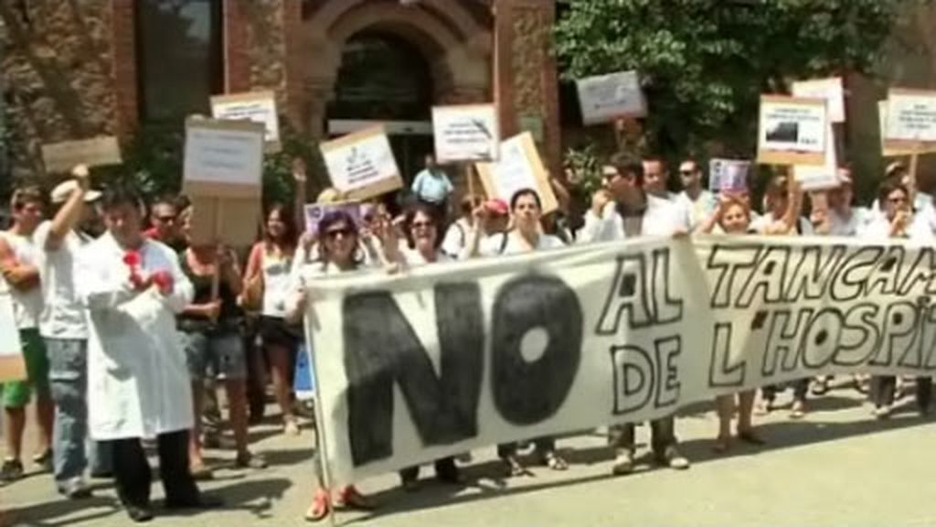 Protestas por los recortes en la sanidad catalana