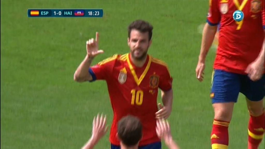 Gol: España 2 - 0 Haití (min. 18)