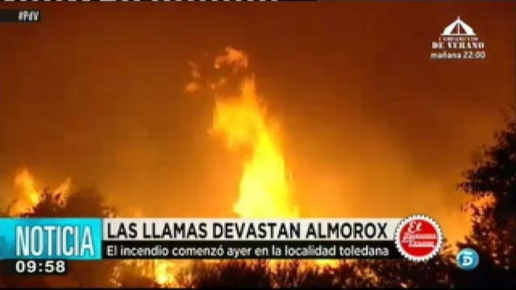 Incendio controlado en Almorox