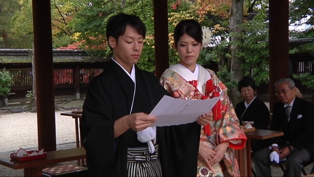 Las bodas japonesas se celebran en silencio