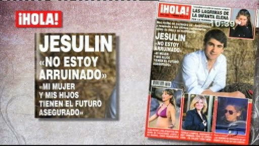Jesulín de Ubrique: "No estoy arruinado. Mi mujer y mis hijos tienen el futuro asegurado"