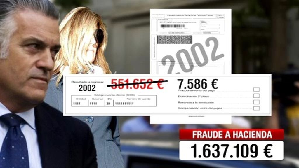Los Bárcenas defraudaron millón y medio de euros a Hacienda en 2002 y 2003