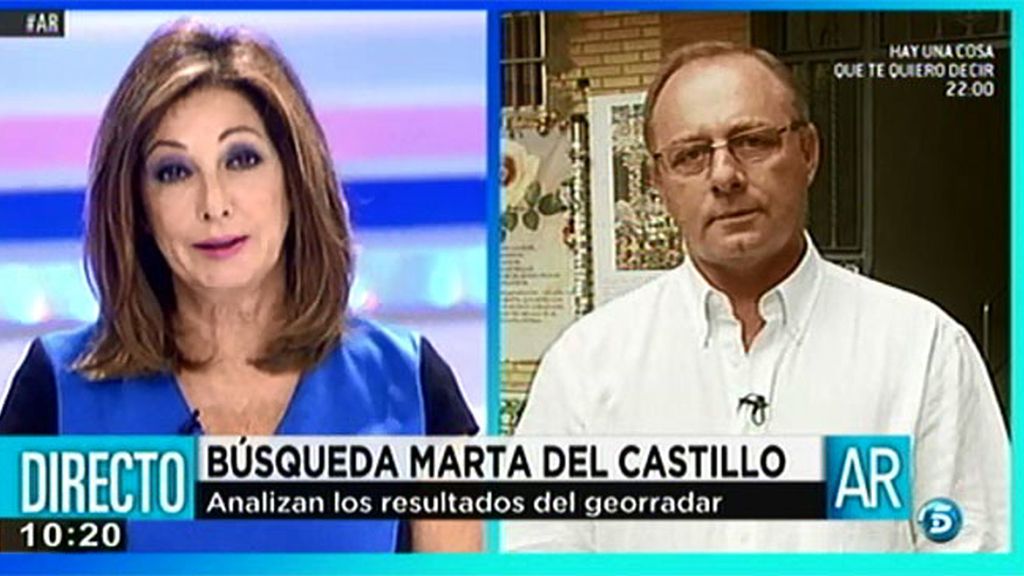 Antonio del Castillo: "Si en el informe no hubiera nada relevante ampliaríamos la zona de búsqueda"