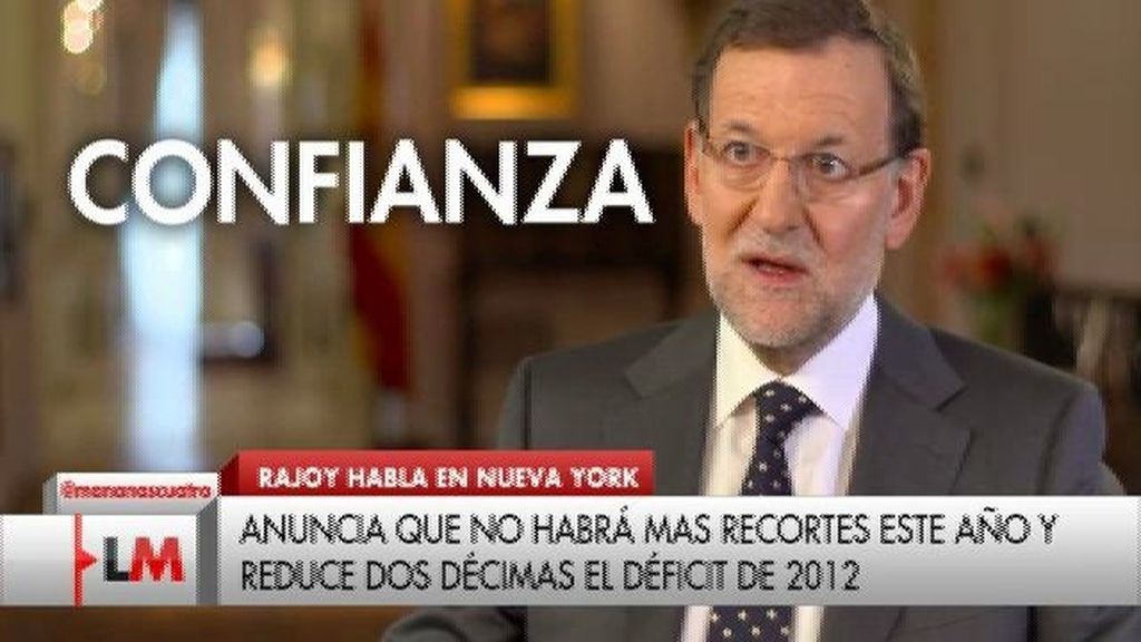 Rajoy anuncia que no habrá más recortes este año porque "vemos la luz"