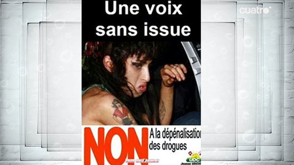 Amy Winehouse, en un cartel antidrogas