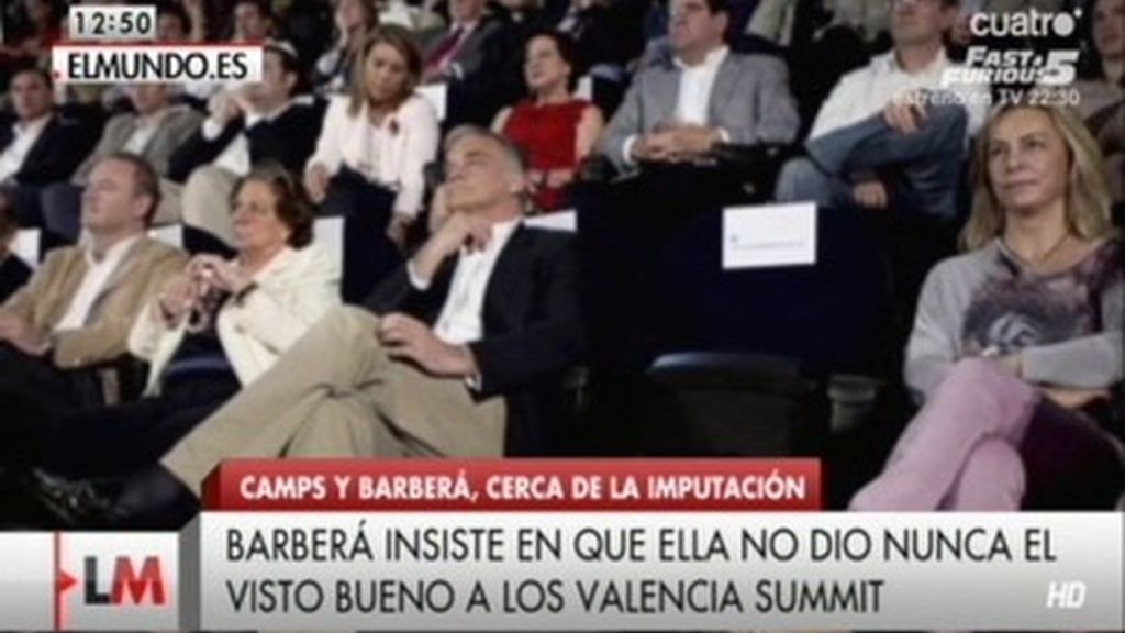 Rita Barberá no quiso compartir asiento con la alcaldesa de Alicante