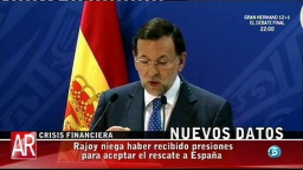 Rajoy niega haber recibido presiones para aceptar el rescate a España