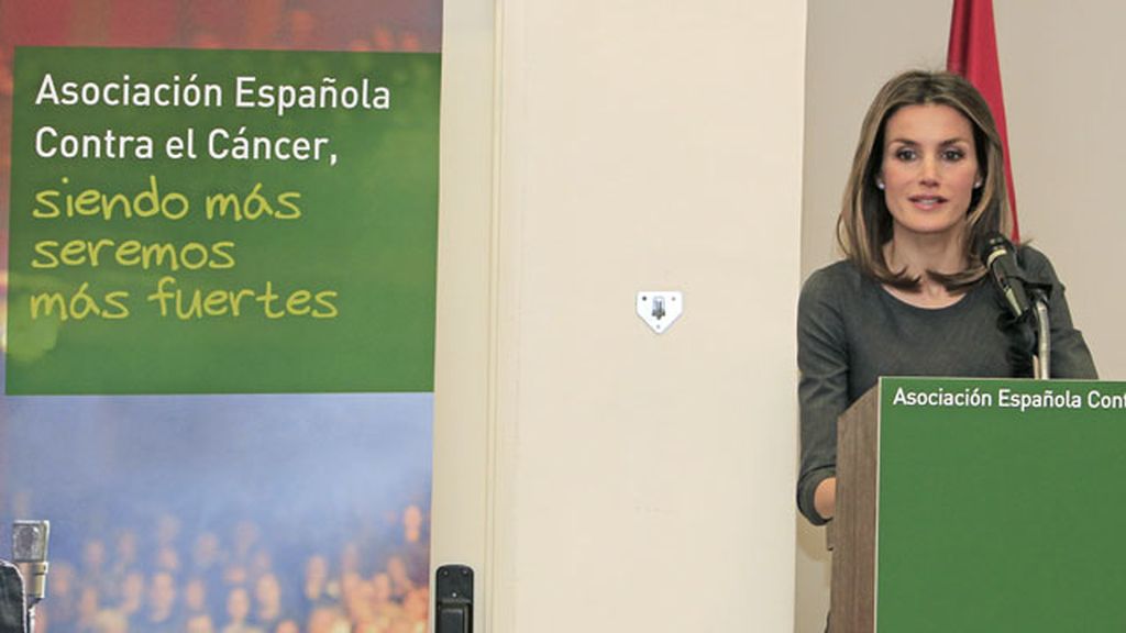 Doña Letizia, con la lucha contra el cáncer