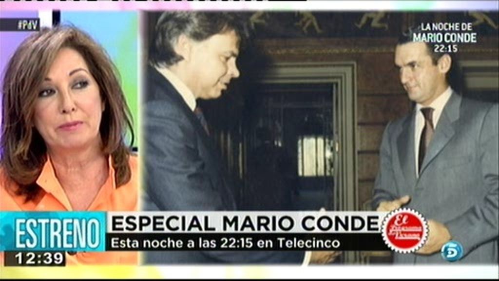 Ana Rosa: "Esta noche Mario Conde verá la serie conmigo"