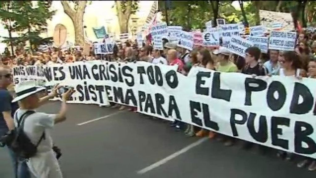 Madrid vuelve a oír la voz de los indignados