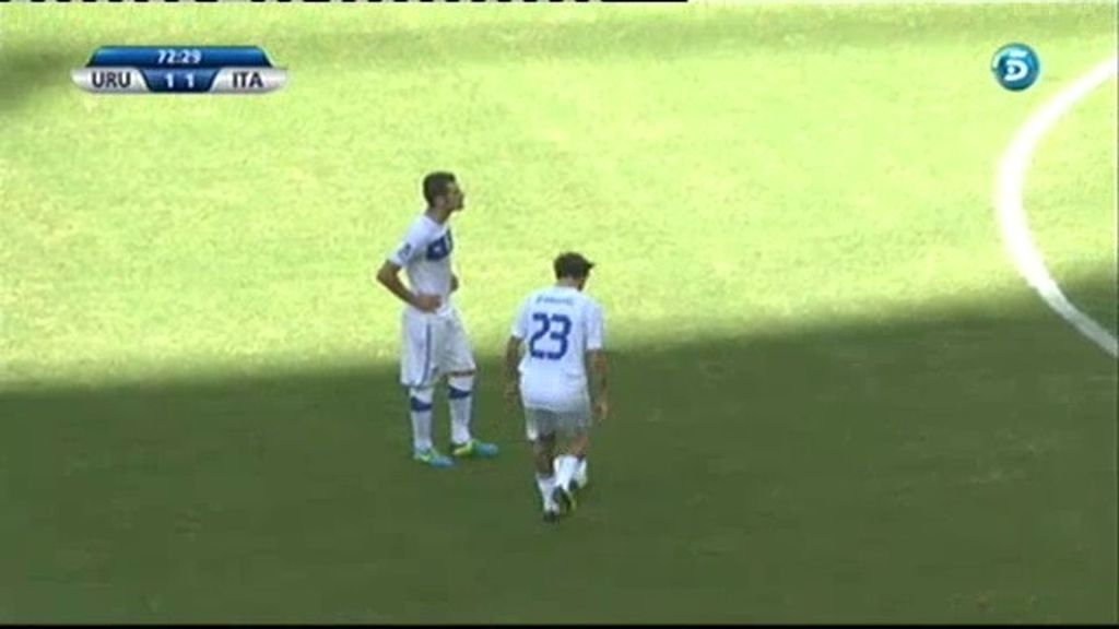 Gol: Uruguay 1-2 Italia (min.73)