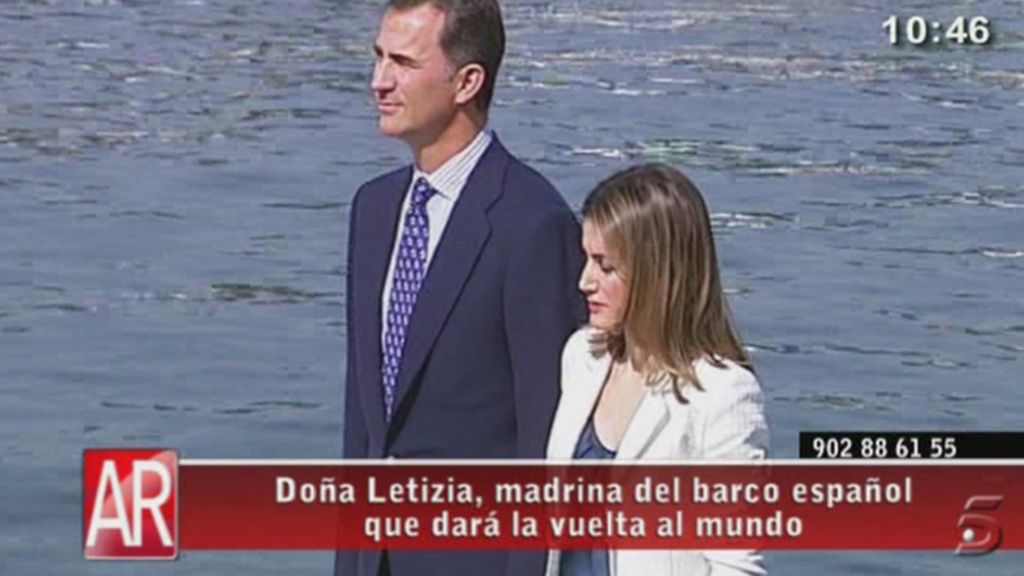 Letizia, madrina de un barco