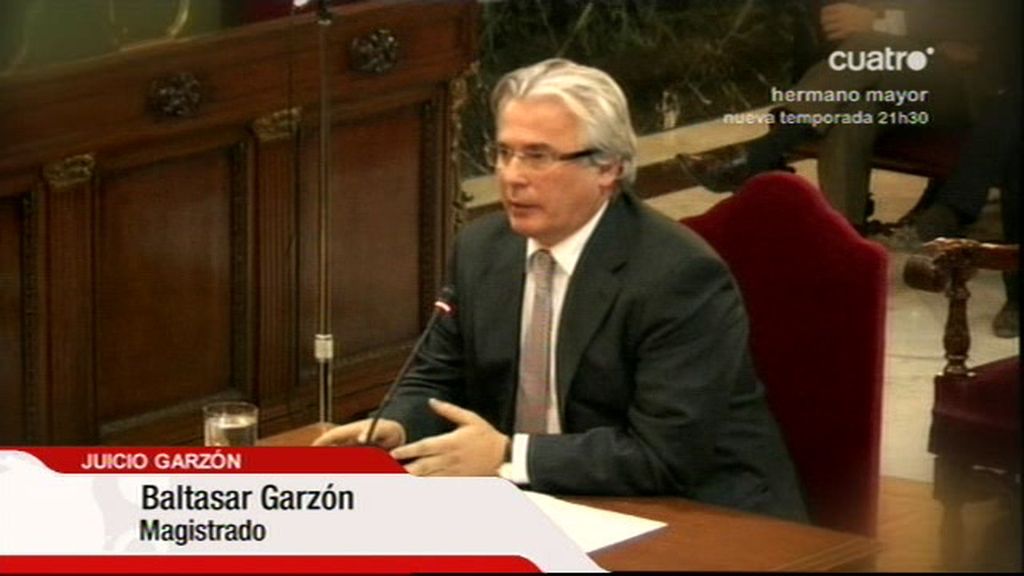 Garzón asumió ante el juez todas sus decisiones