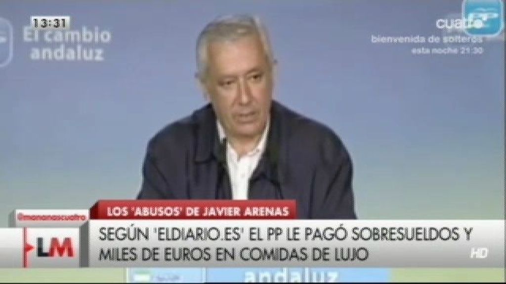 Javier Arenas: “Vamos a recortar el paro, los abusos, el derroche y los privilegios”