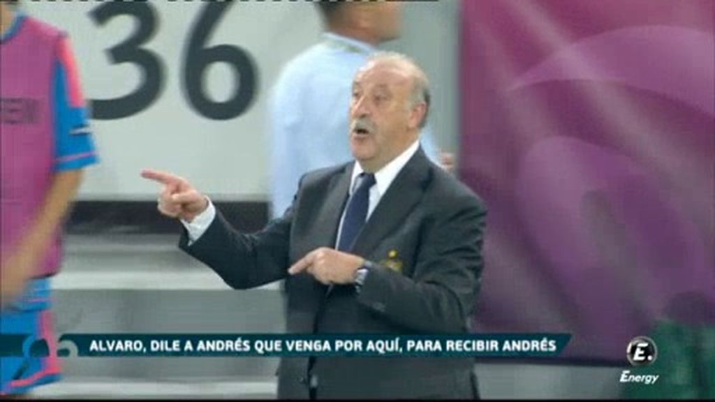 Escucha las órdenes de Vicente Del Bosque durante el partido