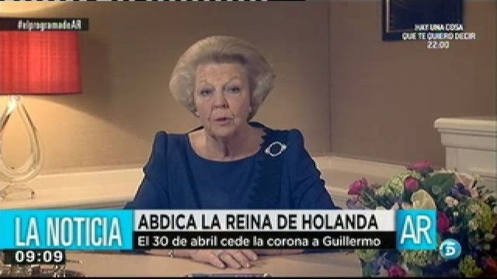 La Reina Beatriz de Holanda abdica en favor de su hijo