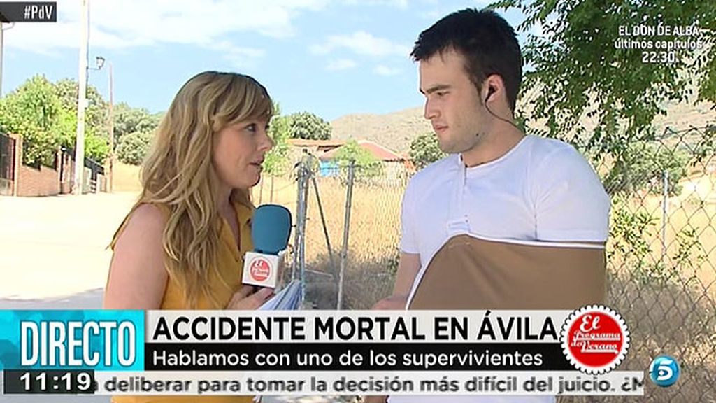 Un herido en el accidente de Ávila: "Con cinturones de seguridad habría sido menos grave"