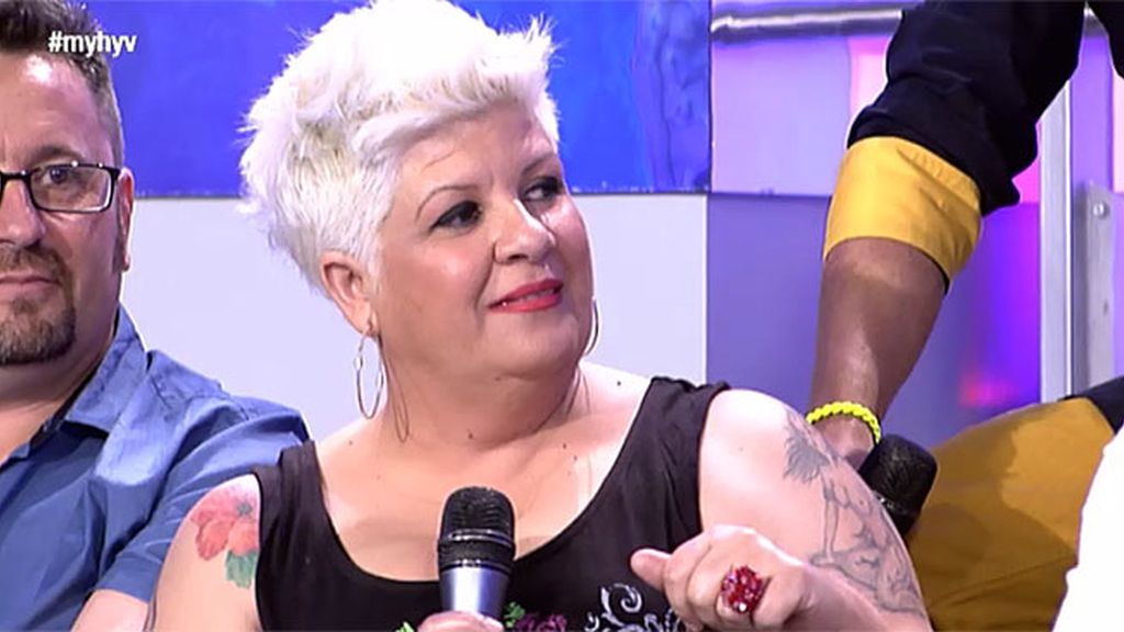 Pilar, la madre de María, en plató Pilar, la madre de María, en plató