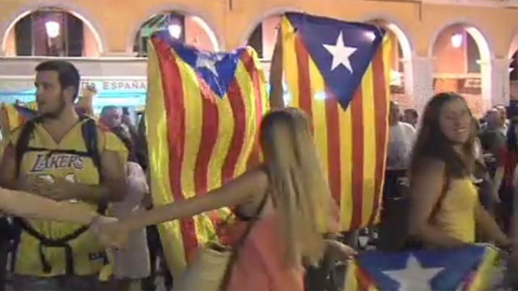Marchas con antorchas por la independencia en Cataluña