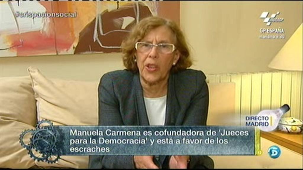 Manuela Carmena: "Los escraches son una protesta no sólo legítima sino necesaria"