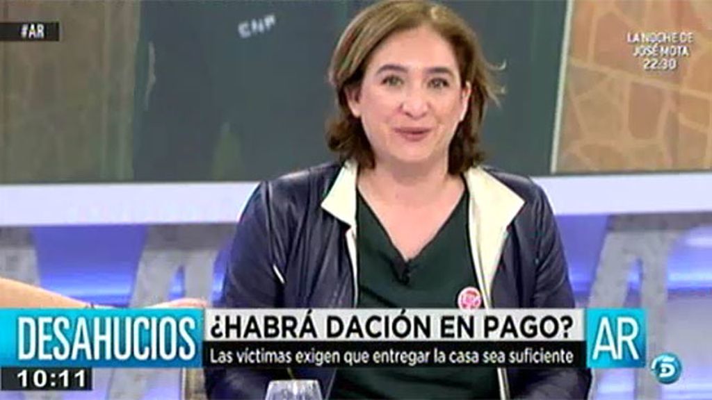 Ada Colau, emocionada tras conocer el dictamen del Tribunal de Justicia de la UE