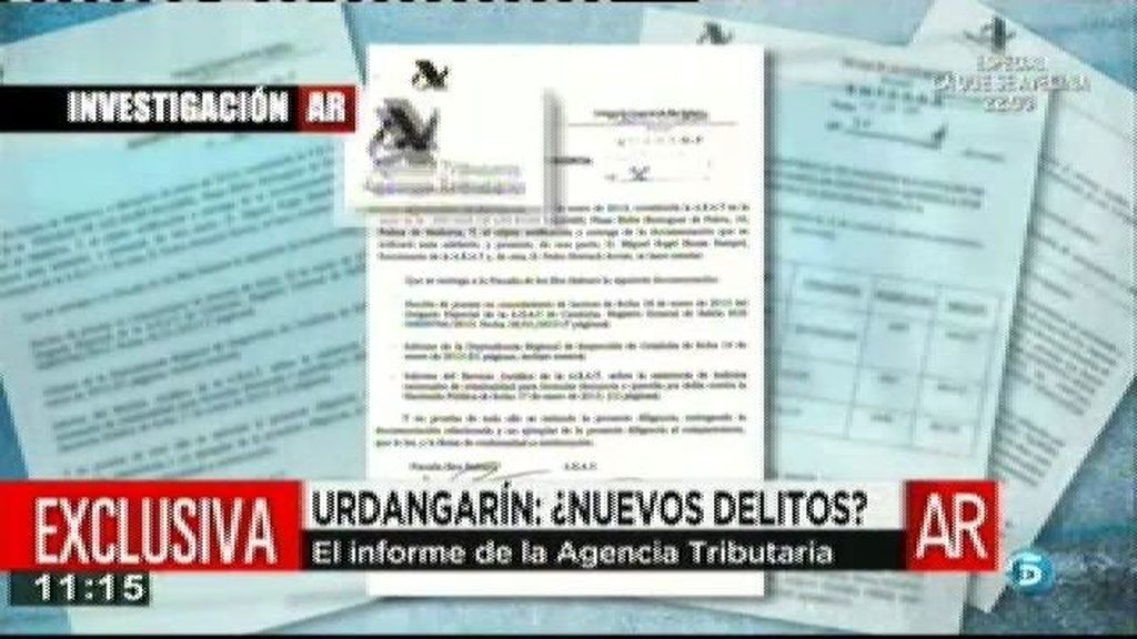 'AR' tiene acceso en exclusiva al Informe de la Agencia Tributaria sobre Urdangarin