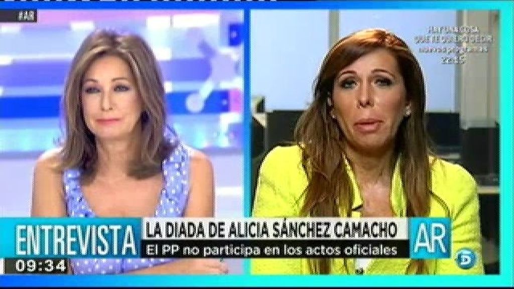 Alicia Sánchez Camacho: "Nuestra ausencia demuestra que la situación es grave y que no hay unidad en las fuerzas políticas catalanas"