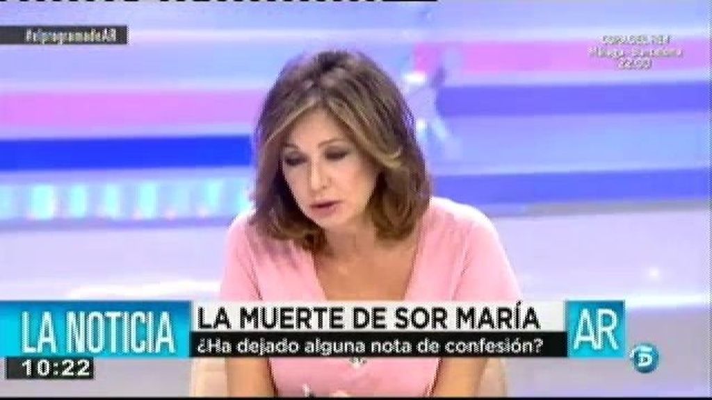 María Luisa, víctima de Sor María: "Creo que no se cierran puertas para conocer la verdad"