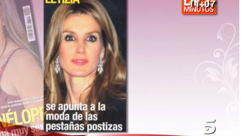 Letizia lleva pestañas postizas