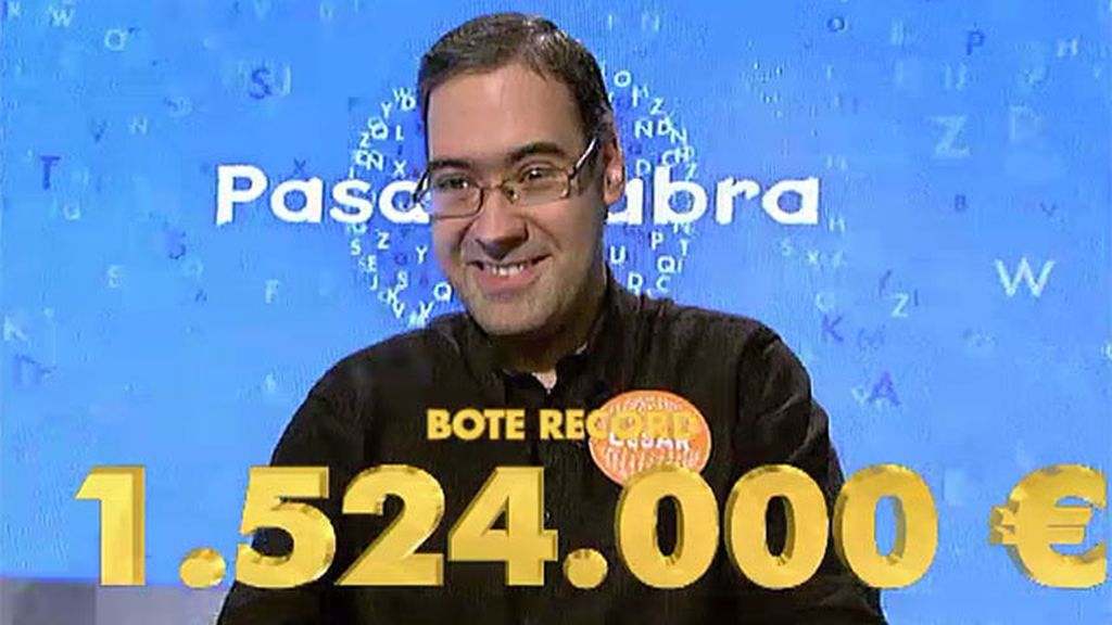 César Garrido se lleva el bote histórico de 'Pasapalabra': ¡1.524.000 euros!