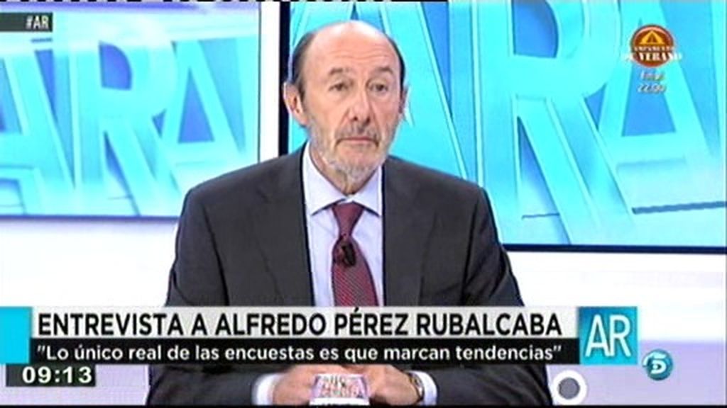 Rubalcaba: "Lo único real de las encuestas es que marcan tendencias"
