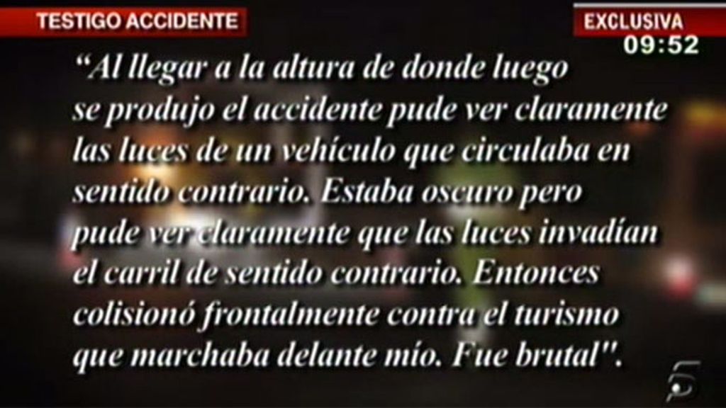 El único testigo del accidente