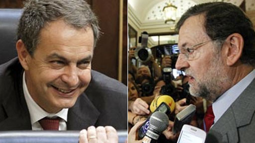 Zapatero y Rajoy, "contentos"