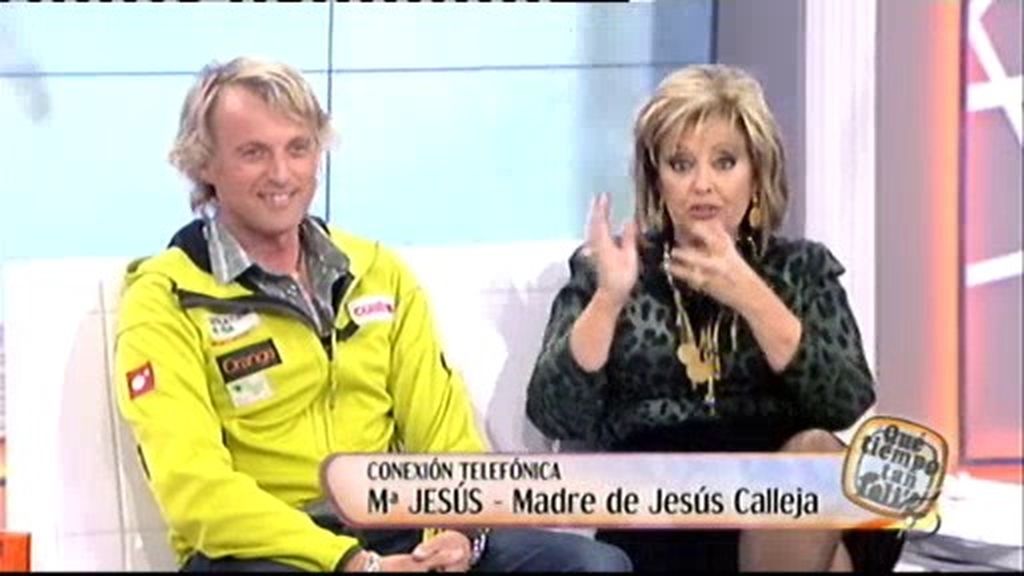 La madre de Calleja le sorprende en directo