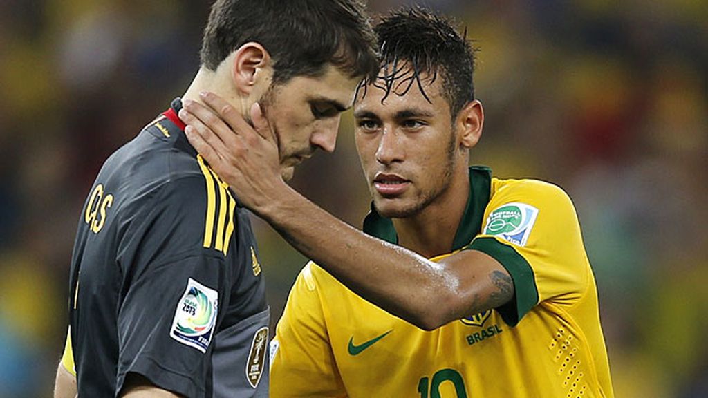 Neymar anima a los jugadores españoles