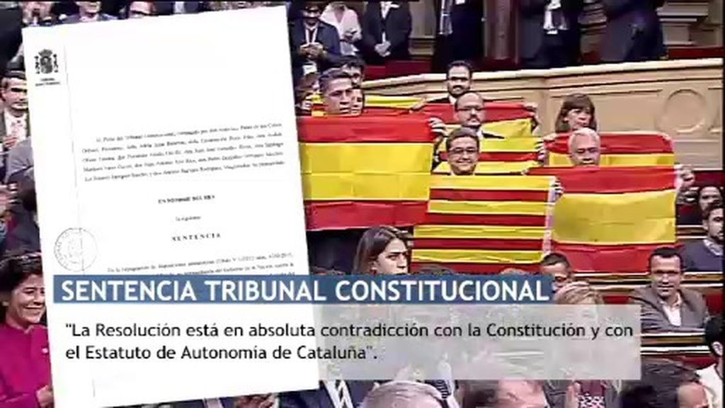 El Constitucional anula por unanimidad  la declaraciónn independentista catalana