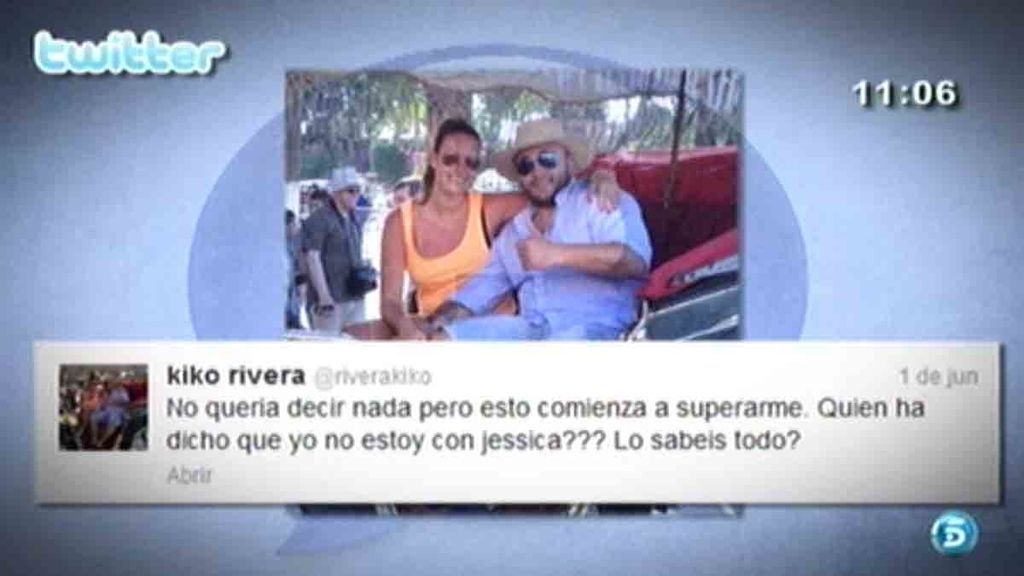 Kiko Rivera desmiente su ruptura con Jessica Bueno en twitter
