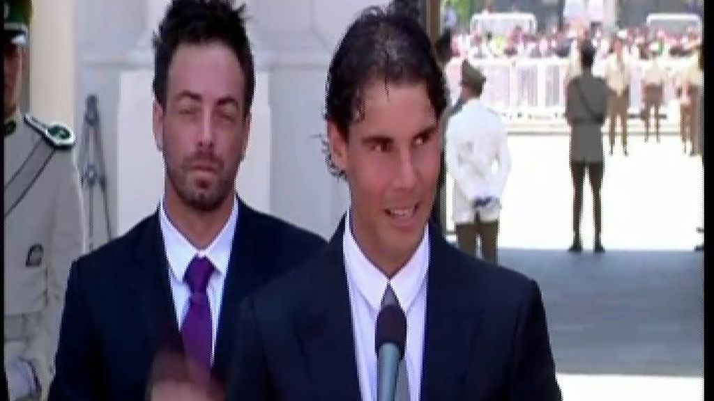 Rafa Nadal, recibido por Piñera, antes de disputar el torneo de Viña del Mar