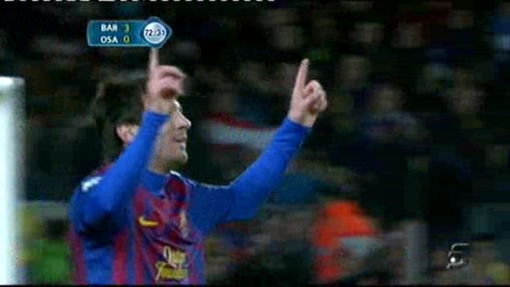 Barcelona 3-0 Osasuna: gol de Messi