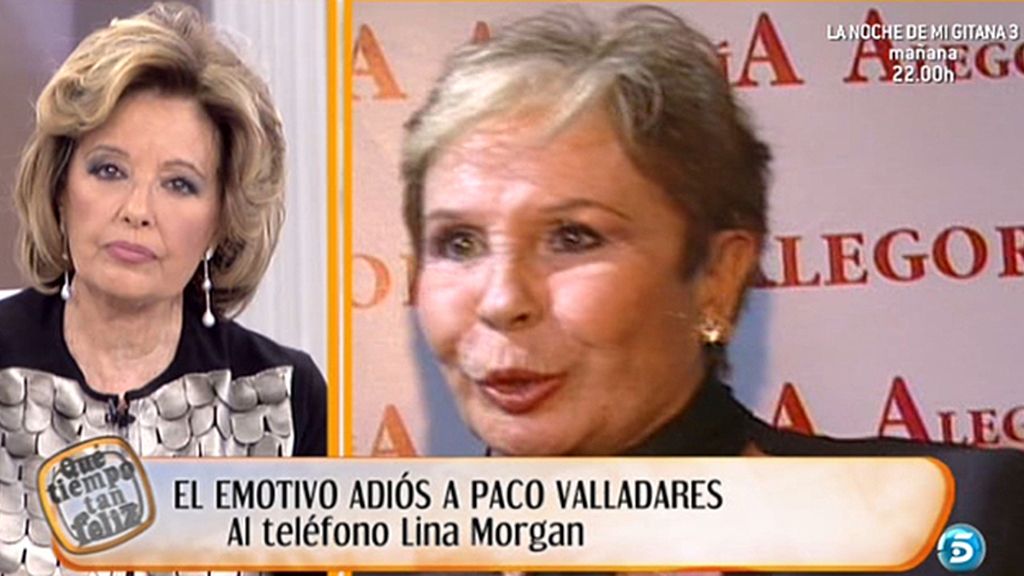 Lina Morgan comparte con María Teresa su pena por la muerte de Paco