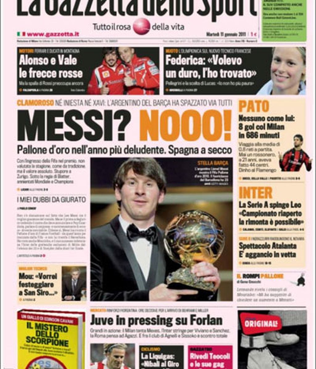Sorpresa mundial por el Balón de Oro de Messi