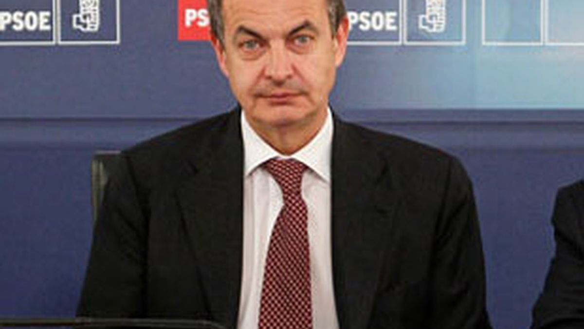 Imagen del presidente Zapatero durante la Ejecutiva del PSOE. Foto: EFE.