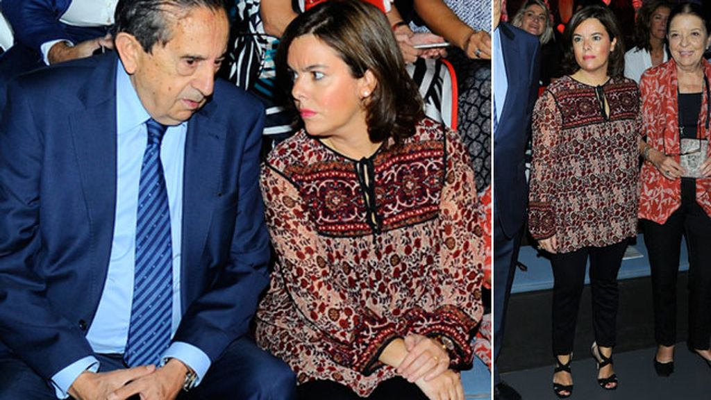 Soraya Sainz de Santamaría compartió 'frontrow' en el desfile de Juan Vidal