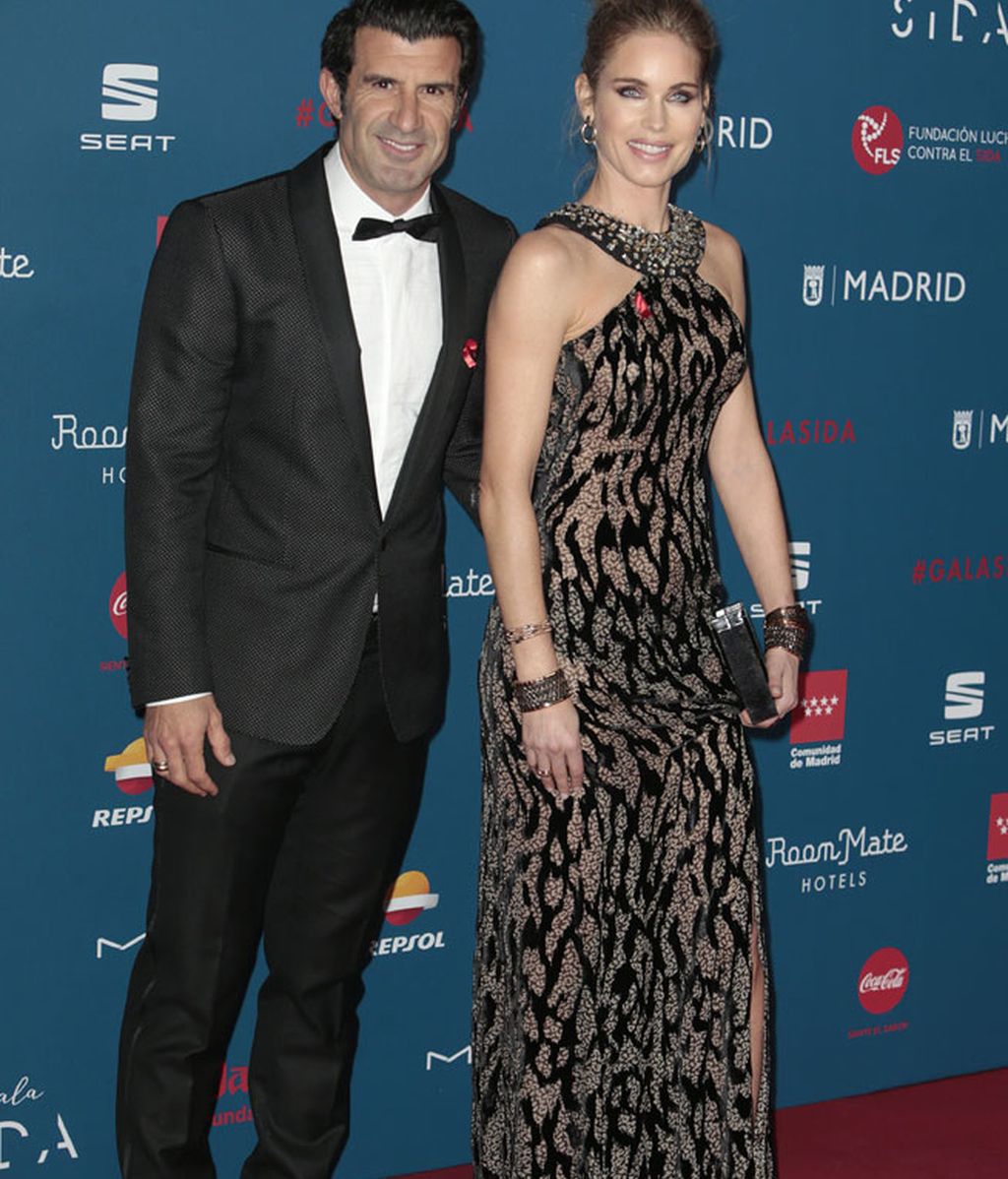 Luis Figo y su mujer Helen Swedin